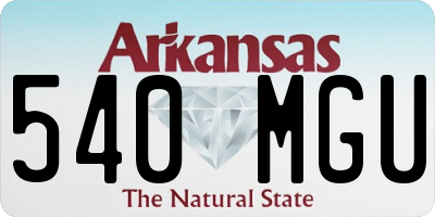 AR license plate 540MGU