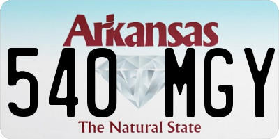 AR license plate 540MGY