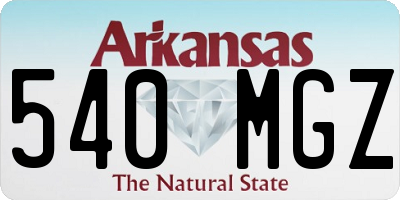 AR license plate 540MGZ