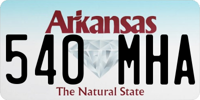 AR license plate 540MHA