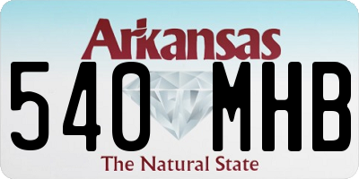 AR license plate 540MHB