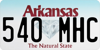 AR license plate 540MHC