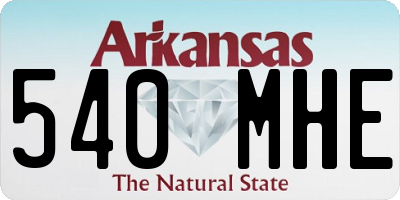 AR license plate 540MHE