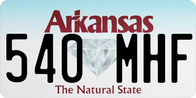 AR license plate 540MHF
