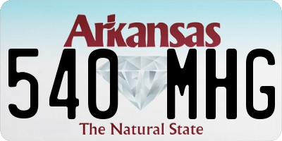 AR license plate 540MHG