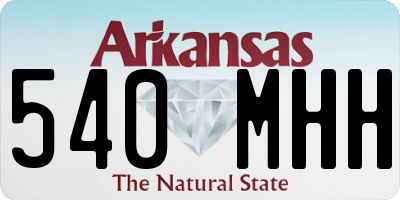 AR license plate 540MHH
