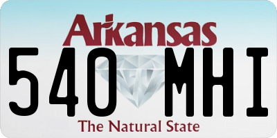 AR license plate 540MHI