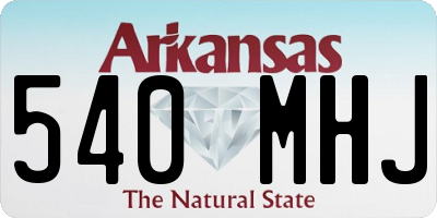 AR license plate 540MHJ