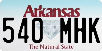 AR license plate 540MHK
