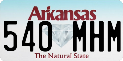 AR license plate 540MHM