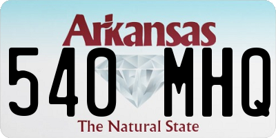 AR license plate 540MHQ