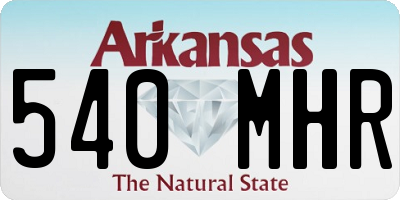 AR license plate 540MHR