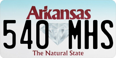 AR license plate 540MHS