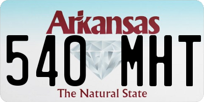 AR license plate 540MHT