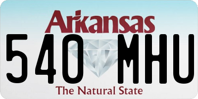 AR license plate 540MHU