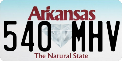 AR license plate 540MHV