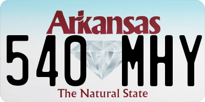 AR license plate 540MHY