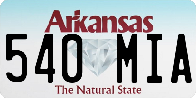 AR license plate 540MIA