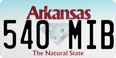 AR license plate 540MIB