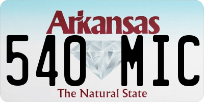 AR license plate 540MIC