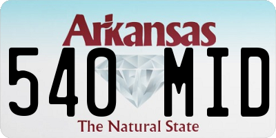 AR license plate 540MID
