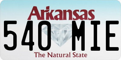 AR license plate 540MIE