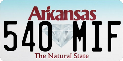 AR license plate 540MIF