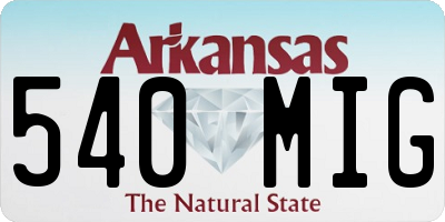 AR license plate 540MIG