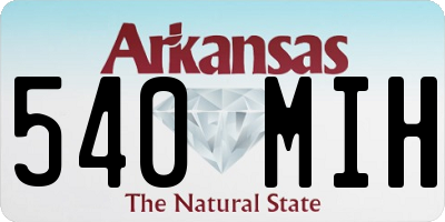 AR license plate 540MIH