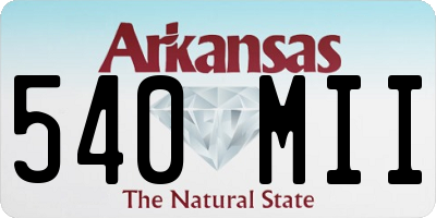 AR license plate 540MII