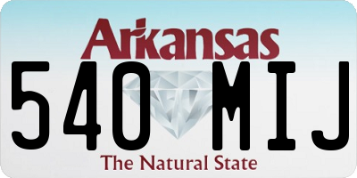 AR license plate 540MIJ