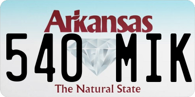 AR license plate 540MIK