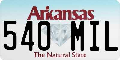 AR license plate 540MIL