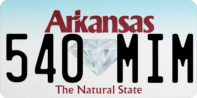 AR license plate 540MIM