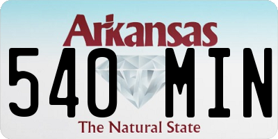 AR license plate 540MIN