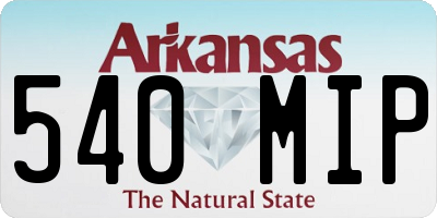 AR license plate 540MIP