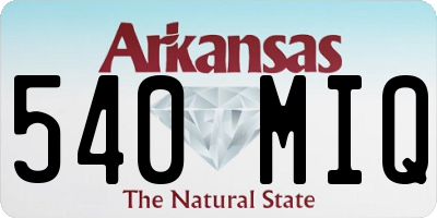 AR license plate 540MIQ