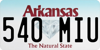 AR license plate 540MIU