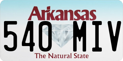AR license plate 540MIV