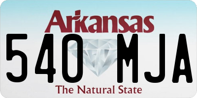 AR license plate 540MJA