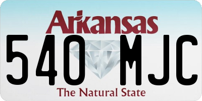AR license plate 540MJC