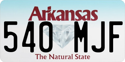 AR license plate 540MJF