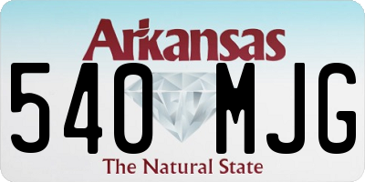AR license plate 540MJG