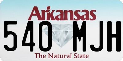 AR license plate 540MJH