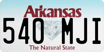 AR license plate 540MJI