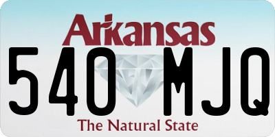 AR license plate 540MJQ