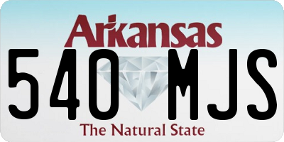 AR license plate 540MJS