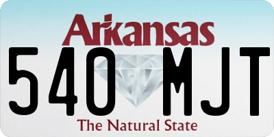 AR license plate 540MJT