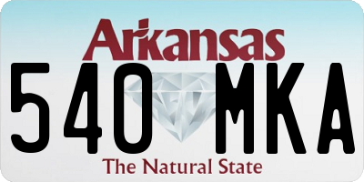 AR license plate 540MKA