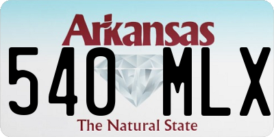 AR license plate 540MLX